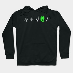 Heart Disease Awareness Heartbeat Month Apparel organ Donor heart Recipient Transplant green ribbons support Hoodie